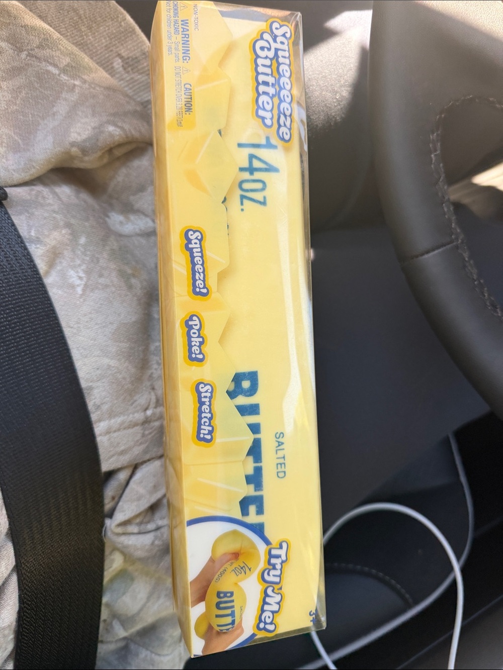 Squeeze Butter 14oz Salted Yellow Stress Toy - Squeezable Party Favor
